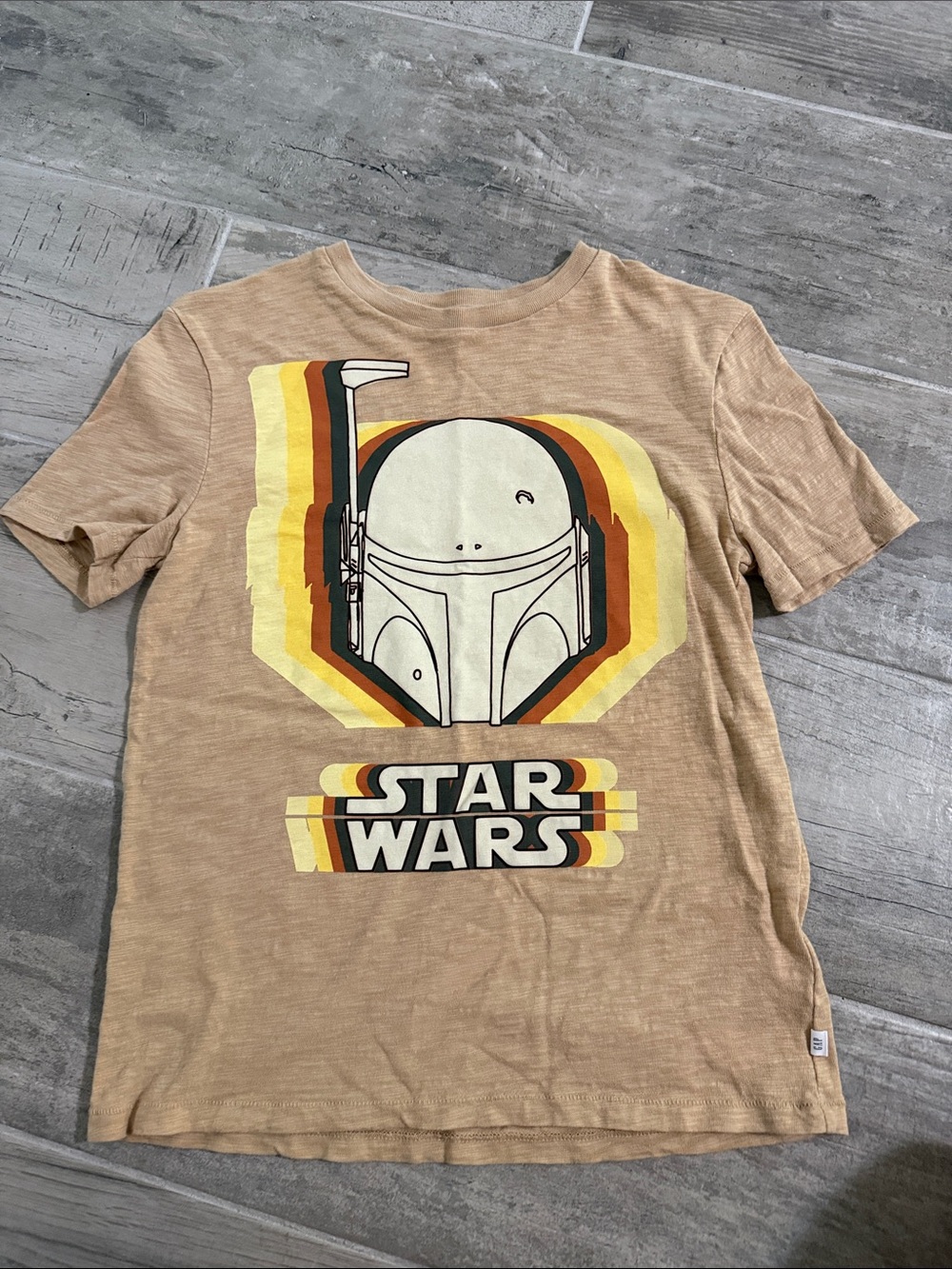 GAP Star Wars Retro Boba Fett Helmet Tee - Tan